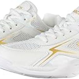 Champ 259 (CC 259) Non-Marking Professional Badminton Shoes | Ideal for Indoor Games (Badminton, Tennis, Volleyball, Squash) Durable | Super Stable | Hi-Comfy Badminton Shoe White Gold (UK 7)-picture-15