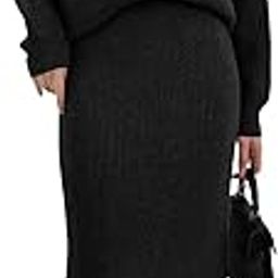 Women's two piece skirt set, knitted sweater, bodycon skirt, 2 piece outfit-picture-14