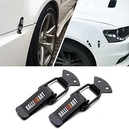 AutoBizarre Car Bumper Security Hook Lock Clips Kit Quick Release Fasteners Ralli Art Bumper Clips for Car Bumpers, Fenders, Trunk and Hatch Lids Compatible with All Cars (Set of 2)-image-43