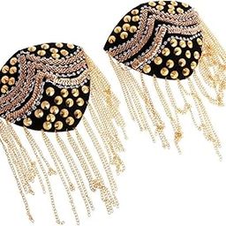 CALANDIS™ One Pair Metal Tassel Uniform Rivet Epaulet Shoulder Boards Brooches Badge | Fashion Jewelry-image-45