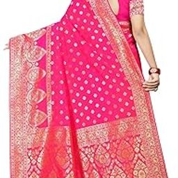 Art Silk Saree with Jacquard Blouse | Banarasi Style Weave | Zari Border AND Zari Base | Elegant Traditional Saree | Festive | Timeless Indian Attire | AND_412-image-28