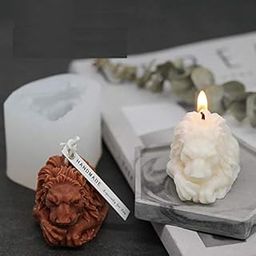 7horse® 3D Vintage Art Classic Lion Candle Mold Animal Sculpture Silicone Mold Soap Mould-image-15