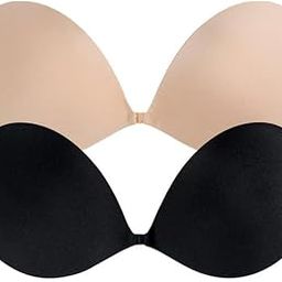Pack of 2 Women's Backless Adhesive Bra, Strapless Push Up Bra with Skin Friendly Material-image-6