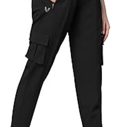 Women's 5 Pocket Cargo Sports Gym Track Pants Running Lower-image-32