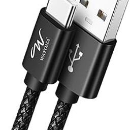 Wayona Type C 3Meter Nylon Braided 65W/3A Fast Charging USB C Long Cable Compatible for Samsung Galaxy S24, S23, S22, iPhone 15 Series, Android Auto, Apple CarPlay (10 FT Pack of 1, Black)-26