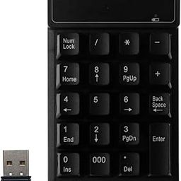 2.4GHz Mini USB Wireless Numeric Keypad 19 Keys Number Pad Numpad Receiver for Windows XP/7/8 Laptop PC Computers-image-72