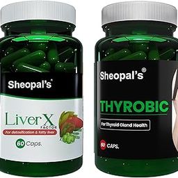 Sheopals Super Combo Liver X Factor 60capsule for Liver Detox & Thyrobic 60capsule for Manage Thyroid-image-1