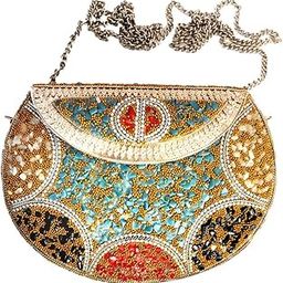 Shakuntala Vintage Brass Metal Bridal Clutch Sling Bag for Women-image-96