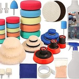DIY Crafts 100 Grm Cerium Oxide, 3inch Kit, 11-19x Polishes Set 1-7" Drill Buffing Buffer Pad Polishing Pad Kit, Backing Pad Adapter Power Tools Polishing Pads Pa(100 Grm Cerium Oxide, 3inch Kit)-picture-29