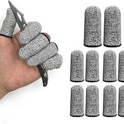 LeafLoom 10 PCS Cut Resistant Finger Cots Protector Finger Sleeve Protectors Reusable Finger Covers Finger Protection Cots for Kitchen, Work, Sculpture, Anti-Slip, Reusable-image-75
