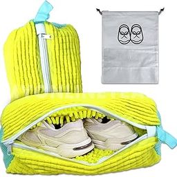 Shoe Washing Machine Bag with Shoe Cover,Invisible Zipper Side Opening for Washer and Dryer,Shoe Bag for Sneakers,Reusable Shoe Cleaning Bag for Washing Machine, All Shoe Sizes-100