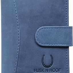 RFID Protected Leather Credit Card Holder Wallet for Man Women | Card Holder for Men Woman | Blue (20 Card Slots)-33
