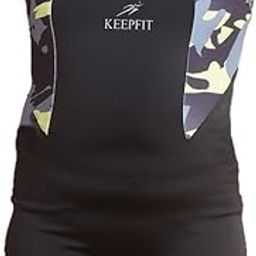 Kids Girls Canouflage Print Colour Blocked Splice Plus Size Legsuit with Full Coverage-picture-22