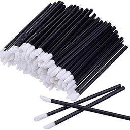 iBuddy Disposable Lip Brush For Women - Pack of 50, Lipstick Brush For Makeup, Lip Balm Applicator, Eyeshadow Makeup Brushes, Travel-Friendly Lipstick Applicator Tool Kit - Black-32