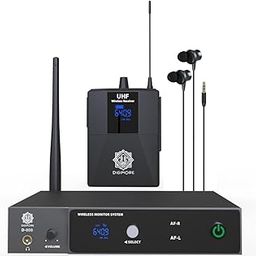 DIGIMORE UHF Wireless in-Ear Monitor System with Earphones | 300 Ft Range | Rack Mount | Professional Stereo Sound Transmitter | for Studio, Guitar, Band Rehearsal, Live Performance (D-800 Pro)-image-5