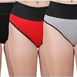 Underwear High Coverage Fiber Cotton Printed Panty for Ladies and Girls Pack of 3-image-66