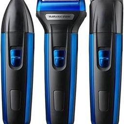 Concepta Professionals Design 3 In 1 Perfect Men Shaver Hair Clipper And Nose Trimmer Rechargeable Beard And Moustaches Hair Machine And Trimming With Cord Without Cordless Use (Black & Blue)-41