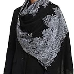 Fine Wool Luxury Stole for Men, Kashmiri Silk Embroidery, Pashmina Feel Shawl Wrap-image-73
