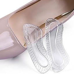 UCRAVO (1 Pair) Silicone Heel Liner Cushions for Women – Anti Slip Heel Grips for Loose Shoes |Ideal for Heels, Flats, Pumps |Prevent Blisters & Heel Slip | Comfort Insoles for Big Size Shoes-image-0