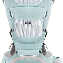Cubs N Bears Multi-Functional 9-in-1 Baby Carrier Bag for Newborn to Toddler | All Seasons & All Position Carrier/Backpack With Hip Seat for Child, Infant (Pista Green)-1