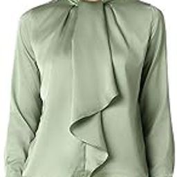Women's Polyester Regular Fit Stripe Formal Stylized Neck Top-picture-4