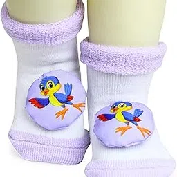 usoxo New Born Baby Soft Cotton Cute stylish Cartoon Character Face Terry (Towel) Socks Shoes | Booties Pack of 1-picture-0