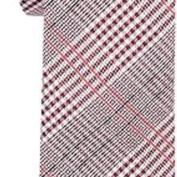 Checkered Burgundy & White Microfiber Necktie | Classic Formal Tie-image-29