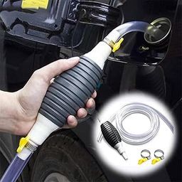 CLEMATIS Liquid/Fuel - Transfer Pump Kit Tank Sucker Siphon Hose Pipe with 2 Durable PVC Hoses Newest High Flow Hand Pump Portable Manual Car Pump for Petrol Diesel Oil Liquid Water Fish Tank-9