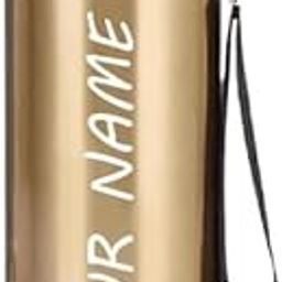 DIGALI Personalised Stainless Steel Flask, for Cold Water (24 Hours) or Hot (24 Hours), 1000 ml Thermos Water Bottle, Double Wall and Leakproof Lid, with Carry Handle (Gold 1000 ML)-image-72