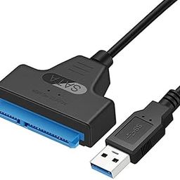 ULTRABYTES USB 3.0 to SATA Adapter Cable for 2.5 inch SSD and HDD, Support UASP USB Adapter (Black)-image-88