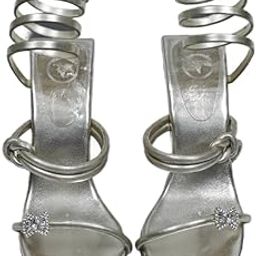 Gold Stone Crystal Rhinestone Butterfly Embellished Gun Metal Heels-image-4