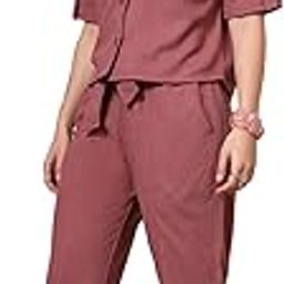 Casual Solid Summer Wear Co ords Half Sleeves Polo Neck Stylish Latest Track Suit Travelling Western Cord Set Pant and Top Set For Women-image-71