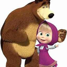 TripodBrothers Masha and The Bear Wall Sticker Colorful 18x23.5 Vinyl Peel & Stick Mural | Nursery, Baby Room, Kids Bedroom Decor | Removable and Self Adhesive Cartoon Decal-picture-24