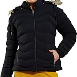 Women's Down feather Jacket Full Sleeves Hooded Solid Puffer Insulated Jacket for Cold Weather With Zippered Pockets-picture-17