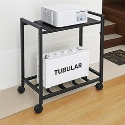 MUNDET WALA Inverter Stand for Home and Office | UPS/Inverter Trolley with Wheels | Battery Stand for Inverter | Inverter-Battery Stand Trolley | Inverter Cabinet with Shelf – Black (Single Battery)-picture-16