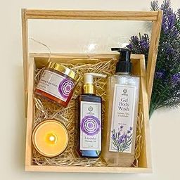 Lavender Collection Gift Hamper | Relaxing Spa Set with Votive Candle, Body Scrub, Body Oil, Body Wash & Roll-on | Perfect for Stress Relief & Self-care-image-77