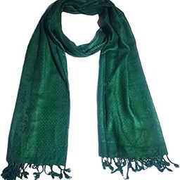 SABA Women And Girl's Fancy Viscose Self Jaquard 3D Design Scarf, Stole-24