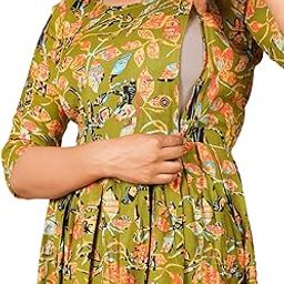 Women's Rayon Maternity Kurta | Long Feeding Zippers | Fashionable Pregnancy Wear | Breathable and Soft Fabric | Convenient Nursing Access-image-5