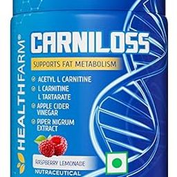 Healthfarm Carniloss Fat Metabolism Support Supplement, L-Carnitine Formula, | Helps Convert Fat into Energy | (60 G, RASPBERRY LEMONADE)-15