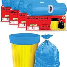 Shalimar Premium (Lavender Fragrance) Scented Garbage Bags Small Size 17x19 Inches|120 Bags (Pack of 4 Rolls with 30 Bags Each) for Dustbin Bag/Trash Bag (Blue) - Perforated Box for Easy Dispensing-12