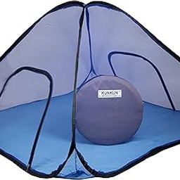 KUNKUN Foldable Adults Double Bed (King Size, Queen Size) with Double Side Zip (7 x 7 f t) Mosquito Net (Blue)-picture-20