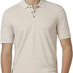 peter england Men's Cotton Blend Premium Solid Stretchable T-Shirt-picture-8