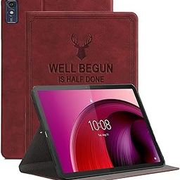 ProElite Cover for Lenovo Tab M10 5G 10.6 inch Case Cover, Deer Flip case Cover for Lenovo Tab M10 5G 10.6 inch Wine Red-9