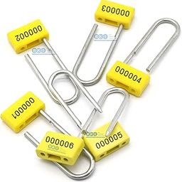 Raj Krishna Industries® Container Padlock Seal, Cargo Padlock Seal & Truck Seal Container Seal Lock Security Padlock Seal |Colour-Yellow |50 PCS|-38