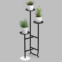 Livzing 3 Tier Metal Tall Plant Stand | Planter stand for Living Room, Bedroom and Balcony | Modern Aesthetic Home Decor Corner Stand | Gamla Plants Stand | Flower pot holder for Indoor and Outdoor-image-7