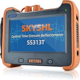 SKYSHL 1310nm/32dB+1550nm/30dB SM OTDR Testing(Built-in OPM OLS VFL and Event Map) Fiber Tester Optical Time Domain Reflectometer Compatible with SC+FC+ST+LC/UPC&APC Connector-SS313T-2A-11