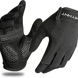 RYMNT Full Fingers Workout Gloves for Women Men-Gym Gloves for Women Weight Lifting, Exercise Crossfit Gloves-Touch Screen-Extra Grip Foam-Padded,Anti-Slip for Fitness,Training,Cycling.Black-Medium-image-16
