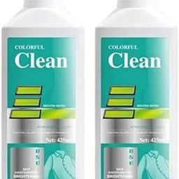 Colorful Clean Color‑Safe Bleach Liquid Laundry Whitener & Booster | Non‑Chlorine Oxygen Formula | Brightens Whites & Colors, Removes Yellowing & Odors | Fresh Scent Pack 2 x 425 mL-29