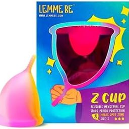 Lemme Be Z Cup - Reusable Menstrual Cup | Small Size, Ultra Soft and Rash Free, FDA Approved | 20ml (Small, Rainbow)-image-2