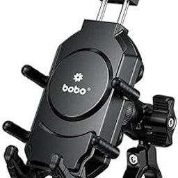 BOBO BM17H PRO Handlebar Mount Anti-Vibration Anti-Theft Waterproof Bike/Motorcycle/Scooter Mobile Phone Holder Mount, Ideal for Maps and GPS Navigation (Black)-24